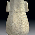 A very rare geyao octagonal archaistic hu-form vase, southern song-yuan dynasty, 13th century