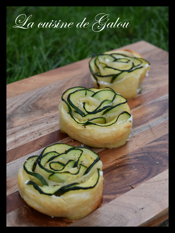 ROSES DE COURGETTE AU CHÈVRE EN PÂTE FEUILLETÉE La cuisine de Galou