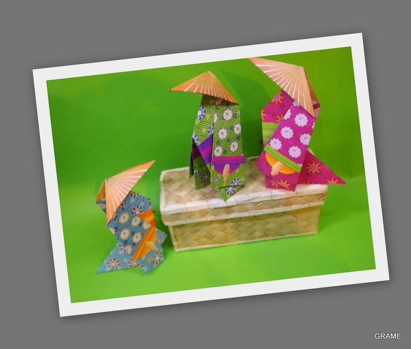 Origami - Carte pour la Saint Valentin [Senbazuru] 
