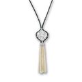 Magnificent diamond and seed pearl pendant necklace, james de givenchy for taffin