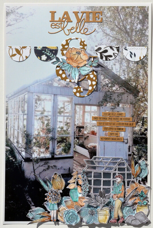 pageA4- la vie est belle-collection mon petit coté jardin-chouflowers-claire scrap at home