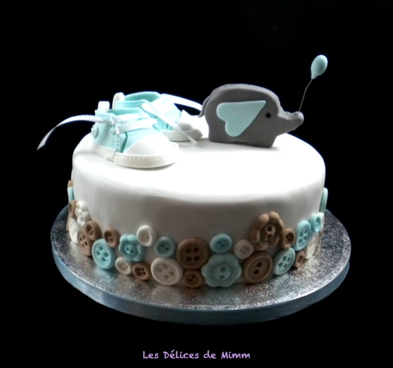 Un sponge cake pour diabétique pour ce baby shower cake