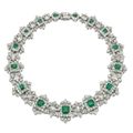 An important emerald and diamond necklace, cartier