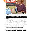 Suzanne de arriba a gillonnay ce samedi, 27 novembre ! 