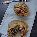 Muffins aux champignons olives et noisettes