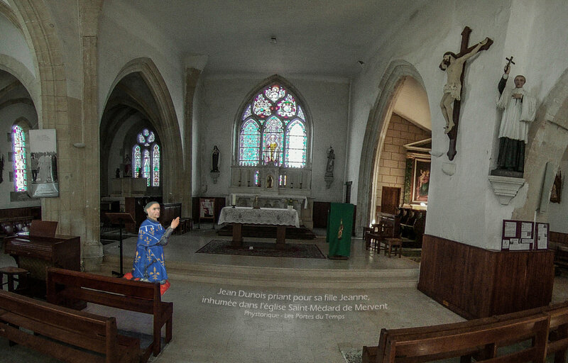 Jean Dunois priant pour sa fille Jeanne, inhumée dans l’église Saint-Médard de Mervent