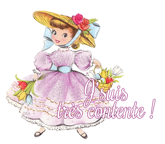 contente petite fille violette