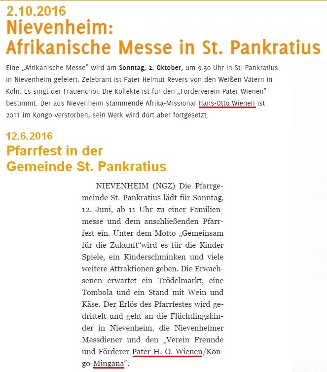 Activités à St-Pankratius