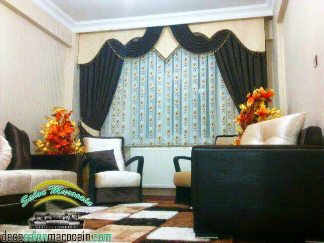 Rideau salon marocain incroyable - Salon marocain moderne Rideau salon marocain incroyable - Salon marocain moderne
