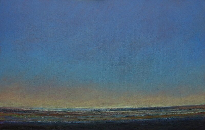 horizon elevation 67 Il fait beau aujourd'hui ! Ah vous trouvez , pastel à l'huile, 48 x 32 cm, juin 2016