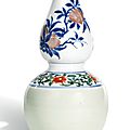A double-gourd vase, qing dynasty, kangxi period (1662-1722)
