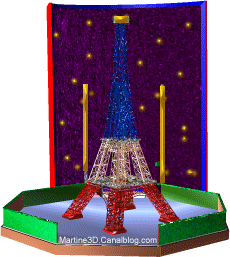 021 gif Tour Eiffel - Eiffel Tower bleu blanc rouge
animation