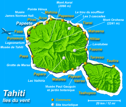 carte de tahiti détaillée