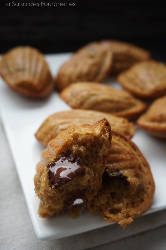 MADELEINES Praliné Coeur Chocolat Fondant - LA SALSA DES FOURCHETTES