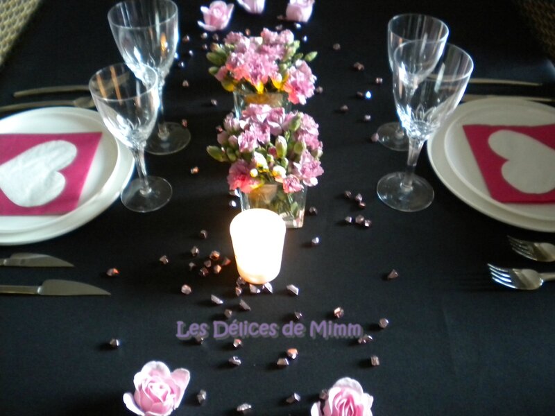 Une table pour la Saint-Valentin, 50 nuances de rose 9