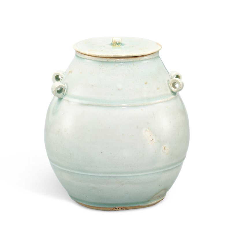A qingbai handled jar and cover, Southern Song dynasty