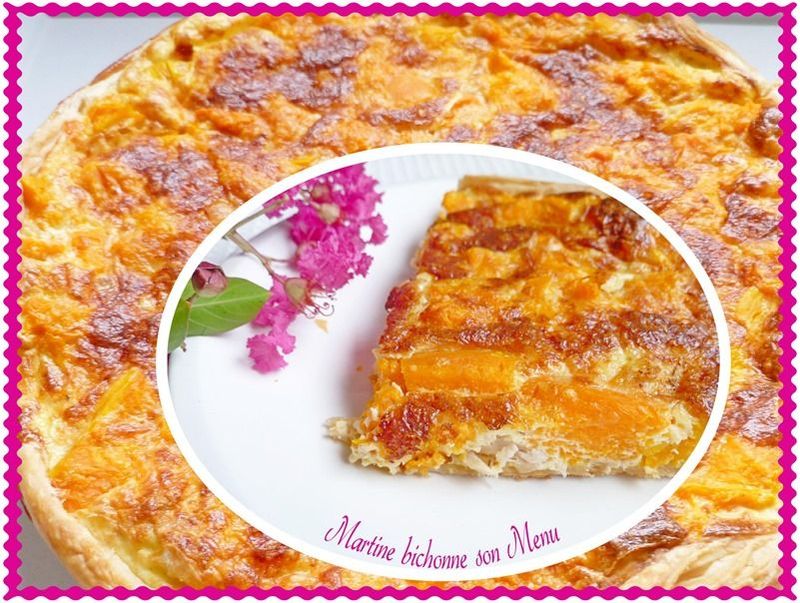 quiche potiron, poulet quiche potiron, poulet