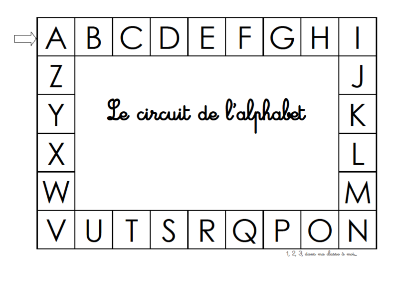 Fiches Français - L'alphabet (Niveau 1)