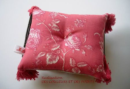 PIQUE EPINGLES ROSE ROUGE DOS