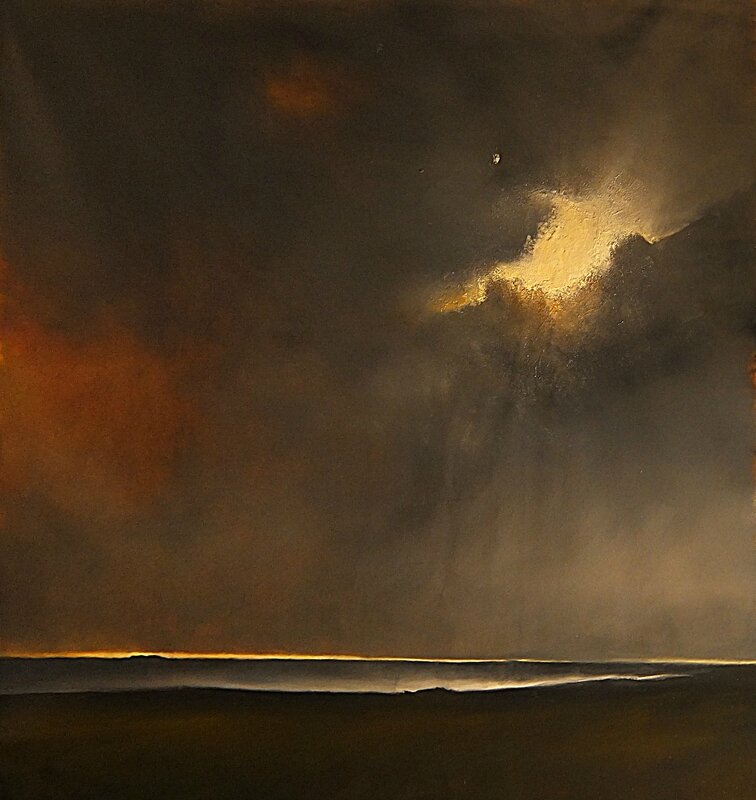 horizon elevation 34, oct 2015 huile sur toile 150 x 150 cm