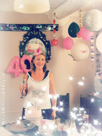 Glam chic 40th birthday party - anniversaire 40 ans un rien glamour  -  Prunille fait son show