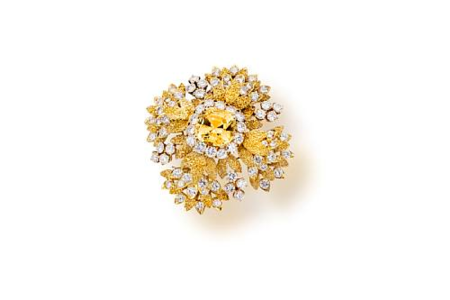 A_yellow_sapphire_and_diamond_clip_broochpendant__Van_Cleef___Arpels__circa_1965