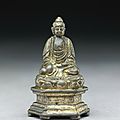 Seated buddhist figure, 1396, ming dynasty, hongwu period (1368 - 1398)