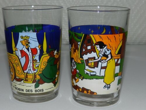 verres disney ancien - Maman Cloud et Rainbow girl