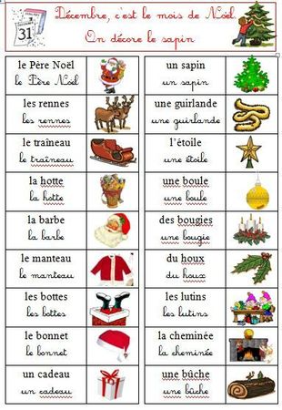 Noël en France  exercices  Blog de Krzysztofa