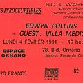 Edwyn collins - lundi 4 février 1991 - espace ornano (paris)