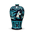 A fahua 'figural' vase, meiping, ming dynasty (1368-1644)
