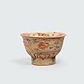 A tall footed bowl with polychrome enamel decoration, Lê dynasty, 15th-16th century