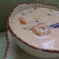 Soupe de crevettes au lait de coco