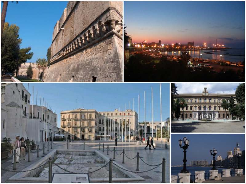 Collage di varie foto di Bari (auteur/author DanieleDF1995, 22 février 2010)