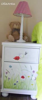 Chevet "Fleurs des champs & insectes"