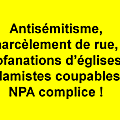 Interdiction des islamistes, dissolution du npa !