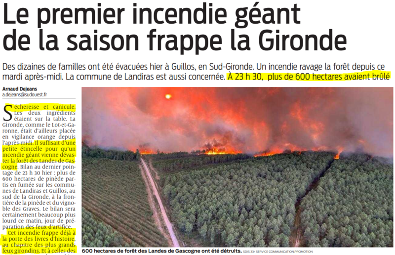 2022 07 13 SO Le premier incendie géant de la saison frappe la Gironde