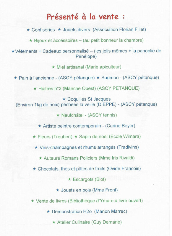 Programme marché de Noël 2018