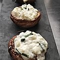 Champignons farcis à la feta