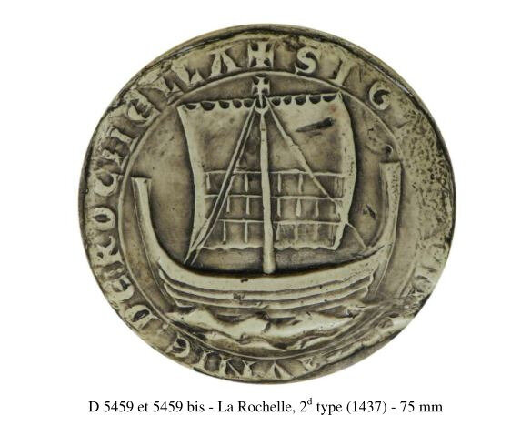 Sceau ville de La Rochelle représentant un navire Viking (1437)