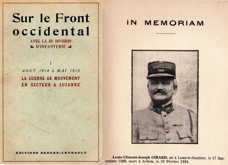 Sur le front occidental avec la 53e division d'infanterie, Louis Clément Joseph Girard, 243e RAC