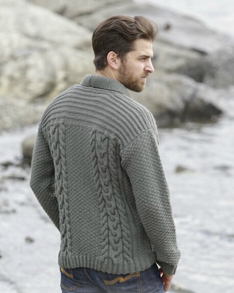 gilet homme à tricoter