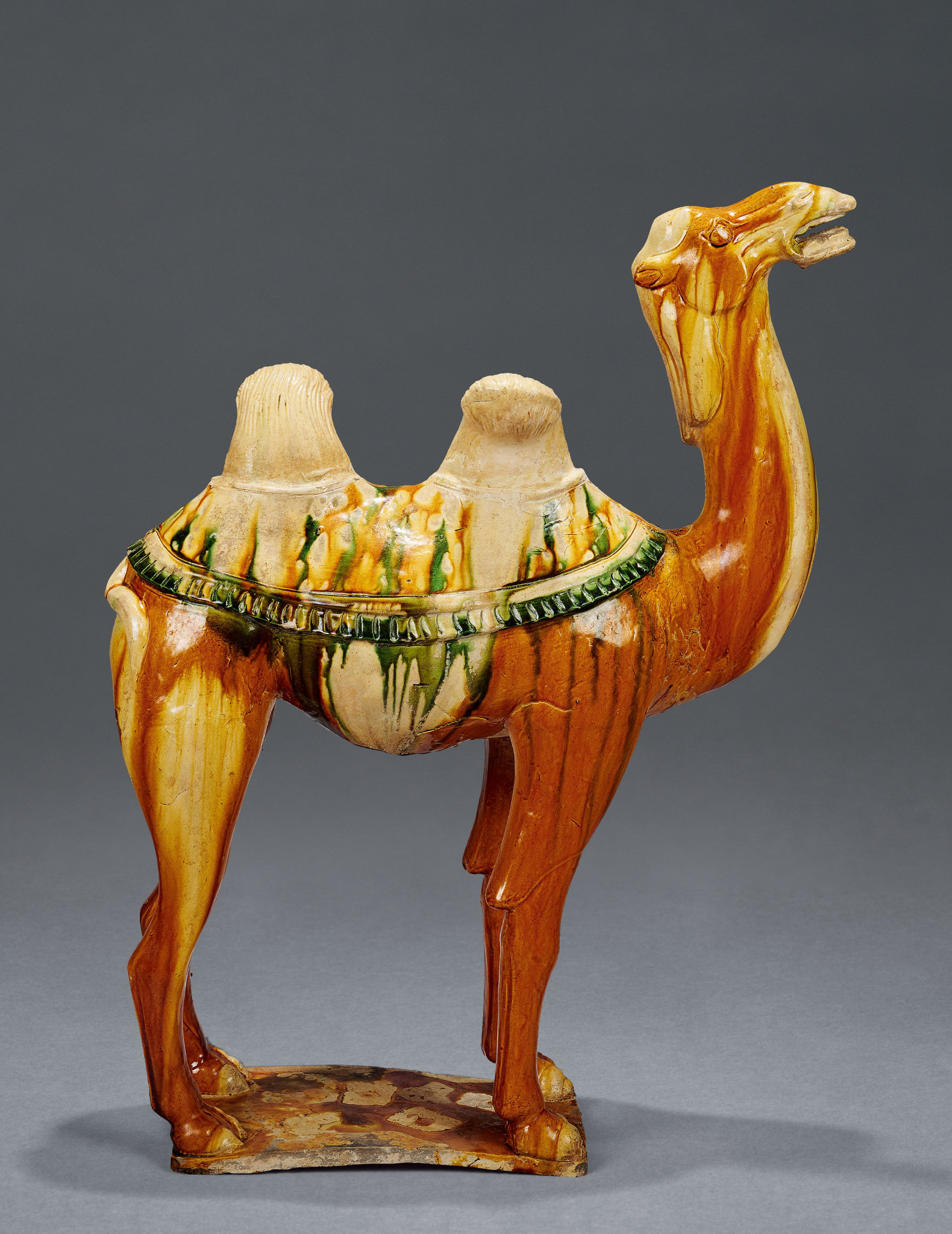 A Sancai-glazed Pottery Figure Of A Camel, Tang Dynasty (618-907 ...