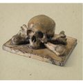 Italian, late 17th/ early 18th century. Model of a skull and bon