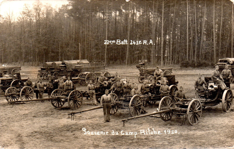 243e RAC, 33e batterie, Souvenir du camp de Bitche, novembre 1920