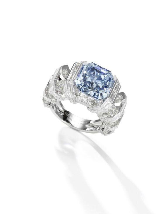 cartier sky blue diamond ring