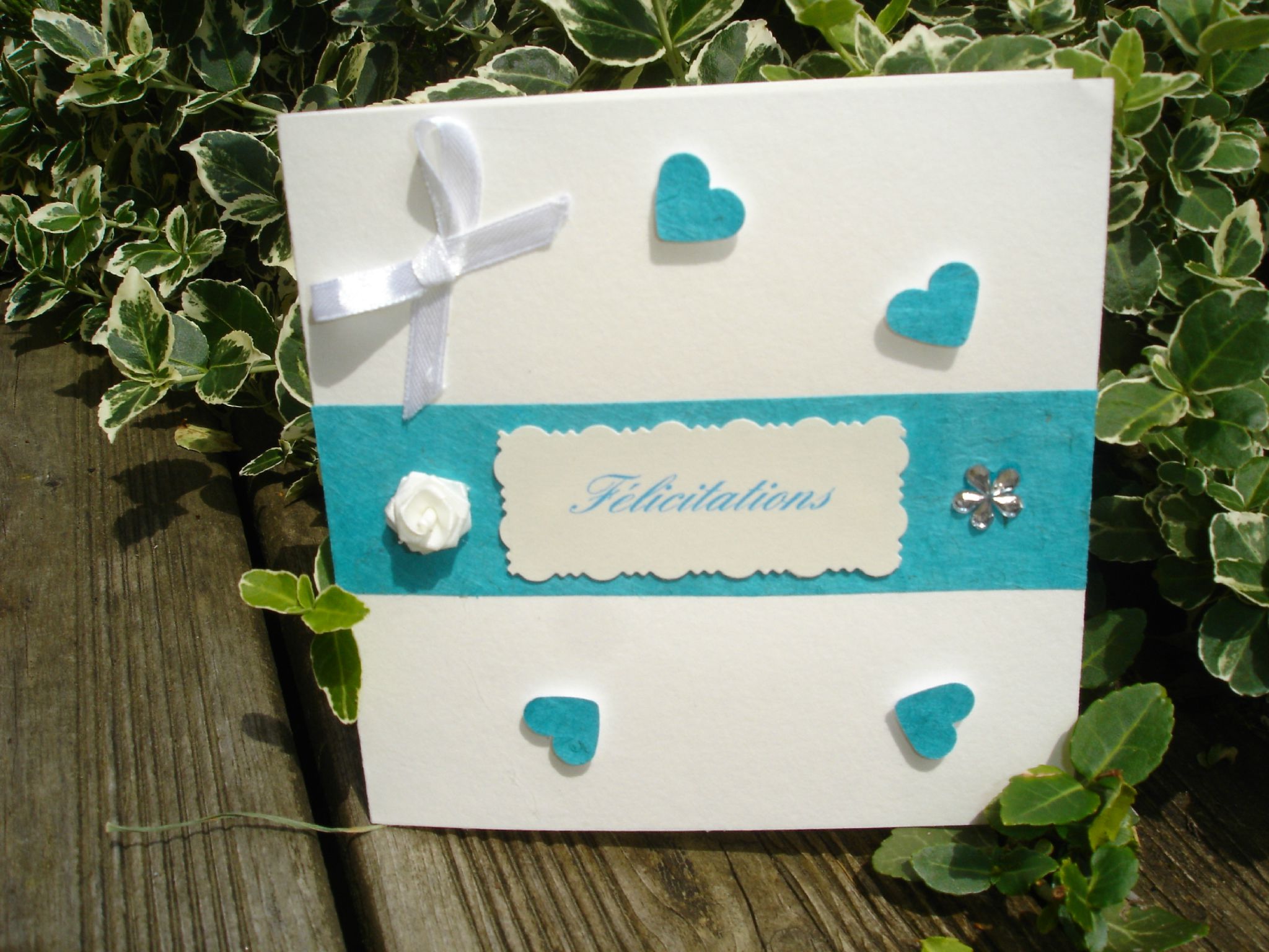 Carte De Felicitations Mariage Turquoise Photo De Carterie