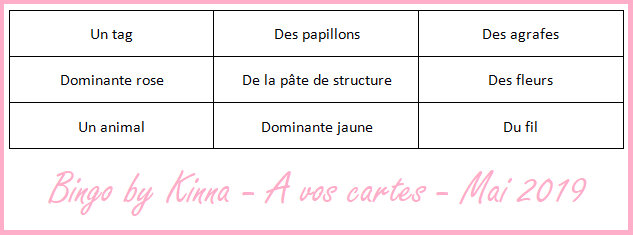 AVC -WE 17 au 20 mai 19 - BINGO KINNA - 20 mai 19