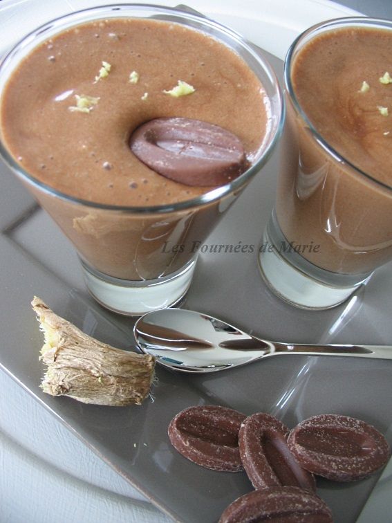 Mousse au chocolat au lait et sa petite pointe de gingembre