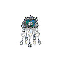 An opal, tsavorite, sapphire and diamond brooch pendent by patrick mauboussin